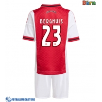 Fotballdrakt Barn Ajax Steven Berghuis #23 Hjemmedraktsett 2025-26 Kortermet (+ Korte bukser)